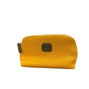 Bric's Yellow Soft Toiletry Cosmetic Makeup Travel Bag 5 X 8” Pre-Own Good Con